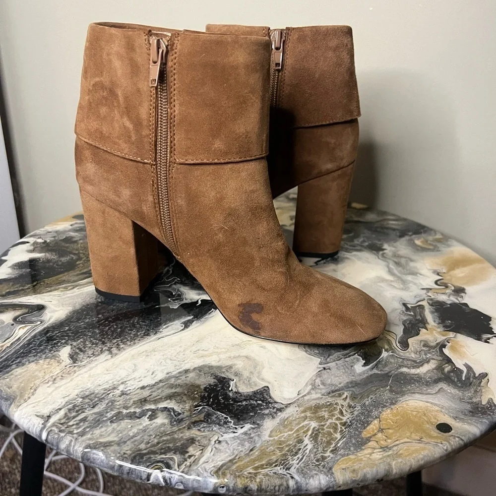 Kate Spade New York Brown Suede Ankle Booties with Bow